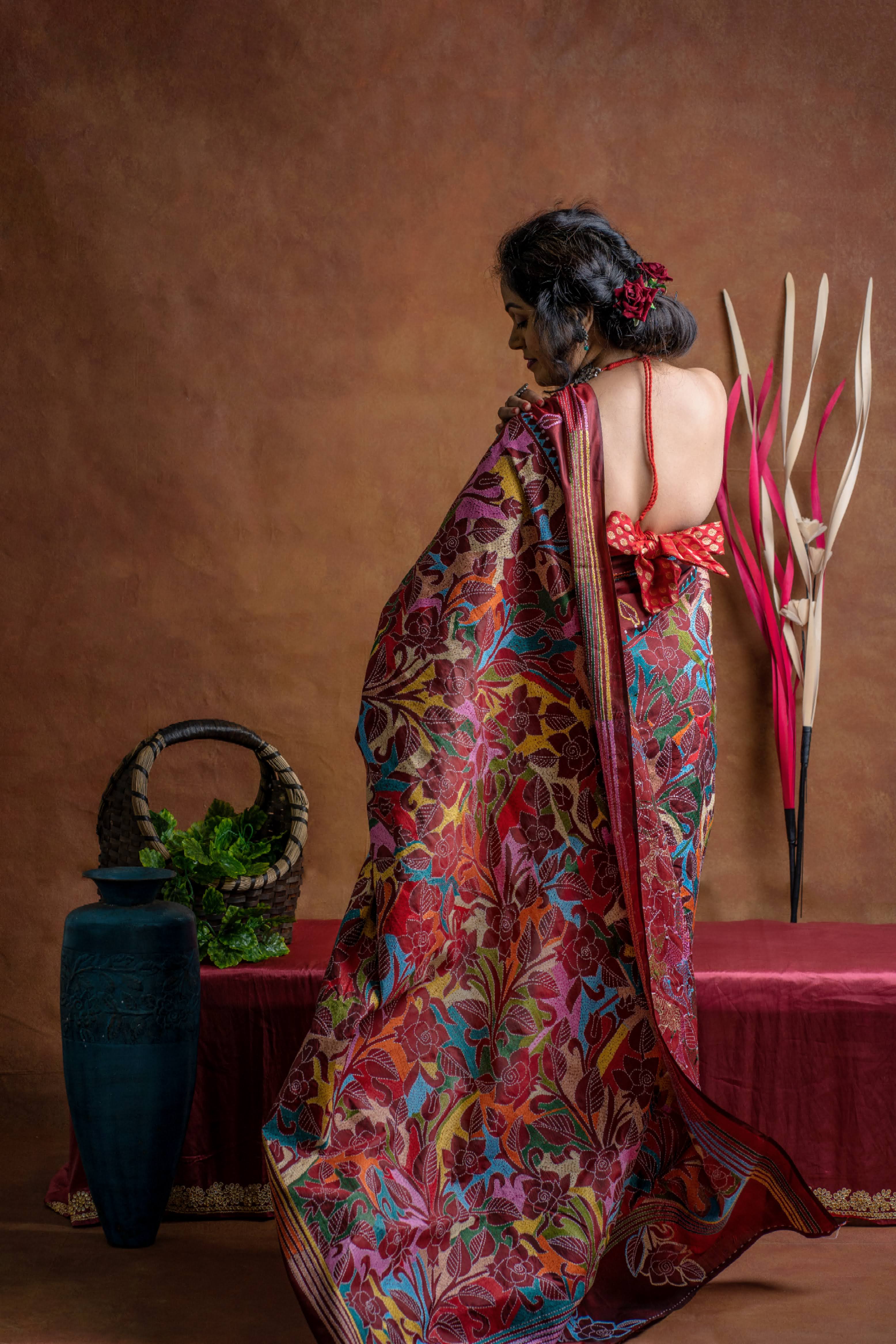 Kantha Saree - The Mulberry Trails