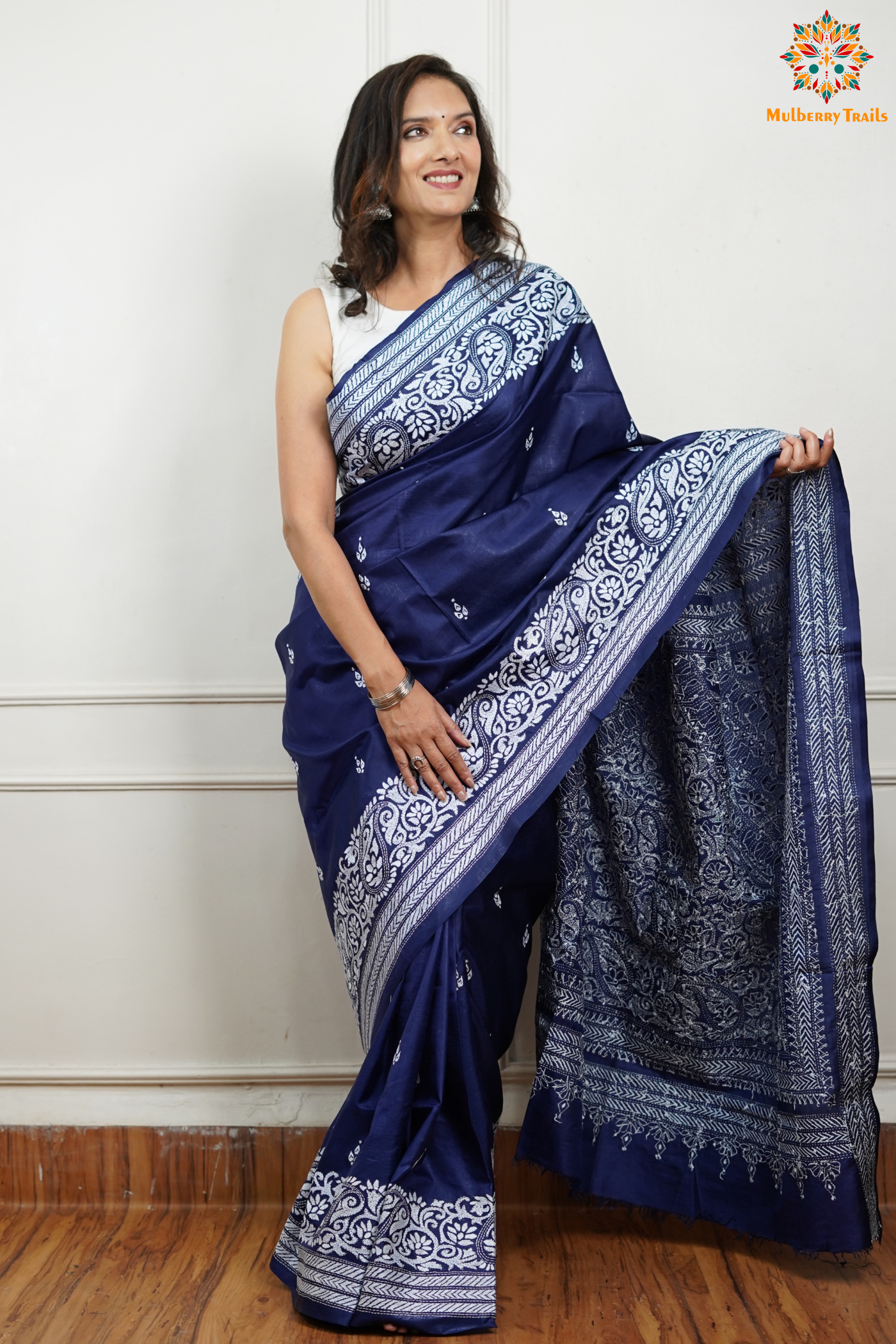 - Kantha Embroidery Saree
- Pure Silk Saree with Kantha Work
- Handwoven Silk Saree for Weddings
- Luxury Kantha Silk Saree
- Premium Sarees for Festive Occasions