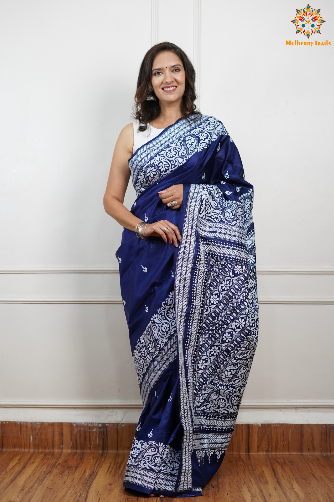 - Kantha Embroidery Saree
- Pure Silk Saree with Kantha Work
- Handwoven Silk Saree for Weddings
- Luxury Kantha Silk Saree
- Premium Sarees for Festive Occasions
