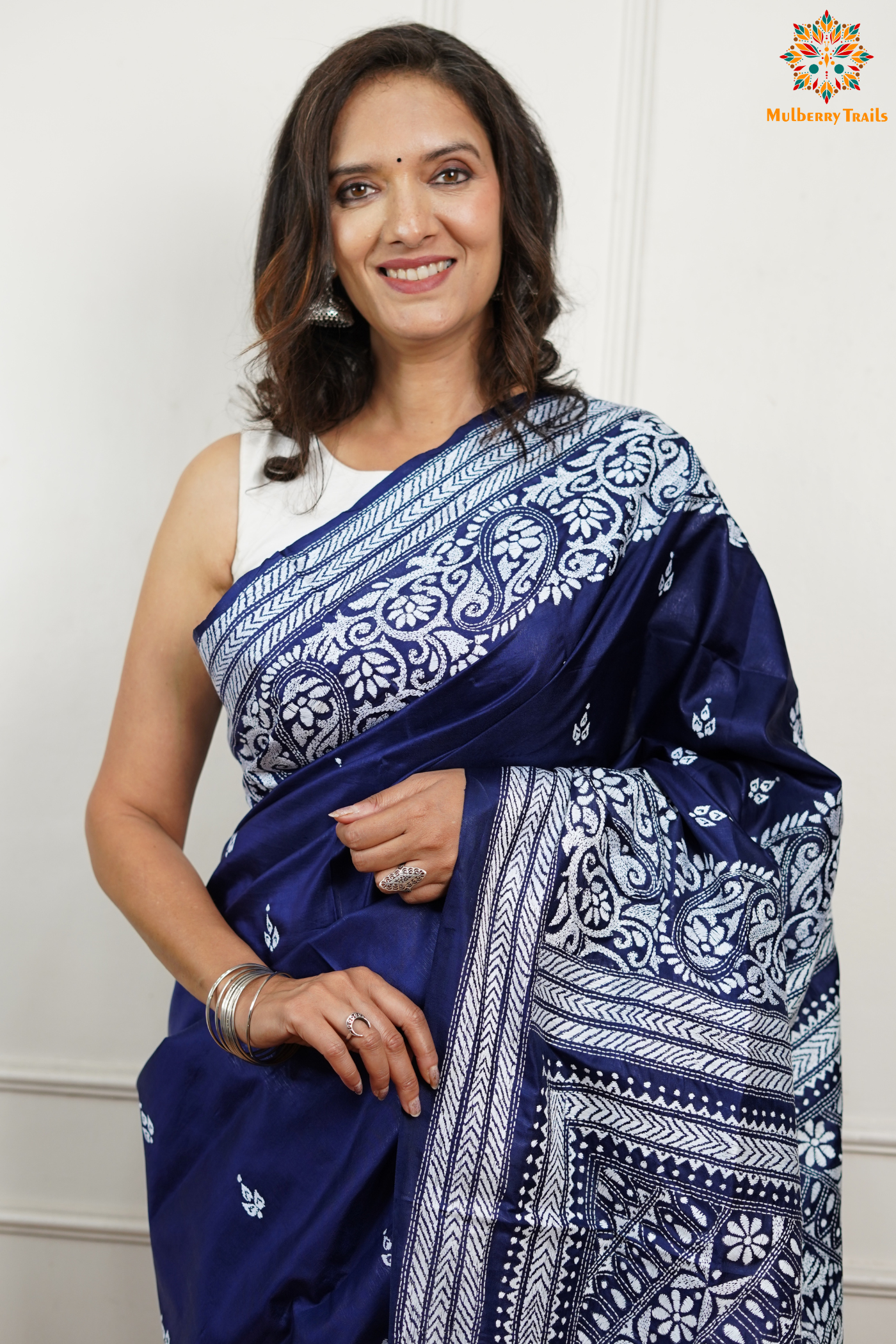 - Kantha Embroidery Saree
- Pure Silk Saree with Kantha Work
- Handwoven Silk Saree for Weddings
- Luxury Kantha Silk Saree
- Premium Sarees for Festive Occasions