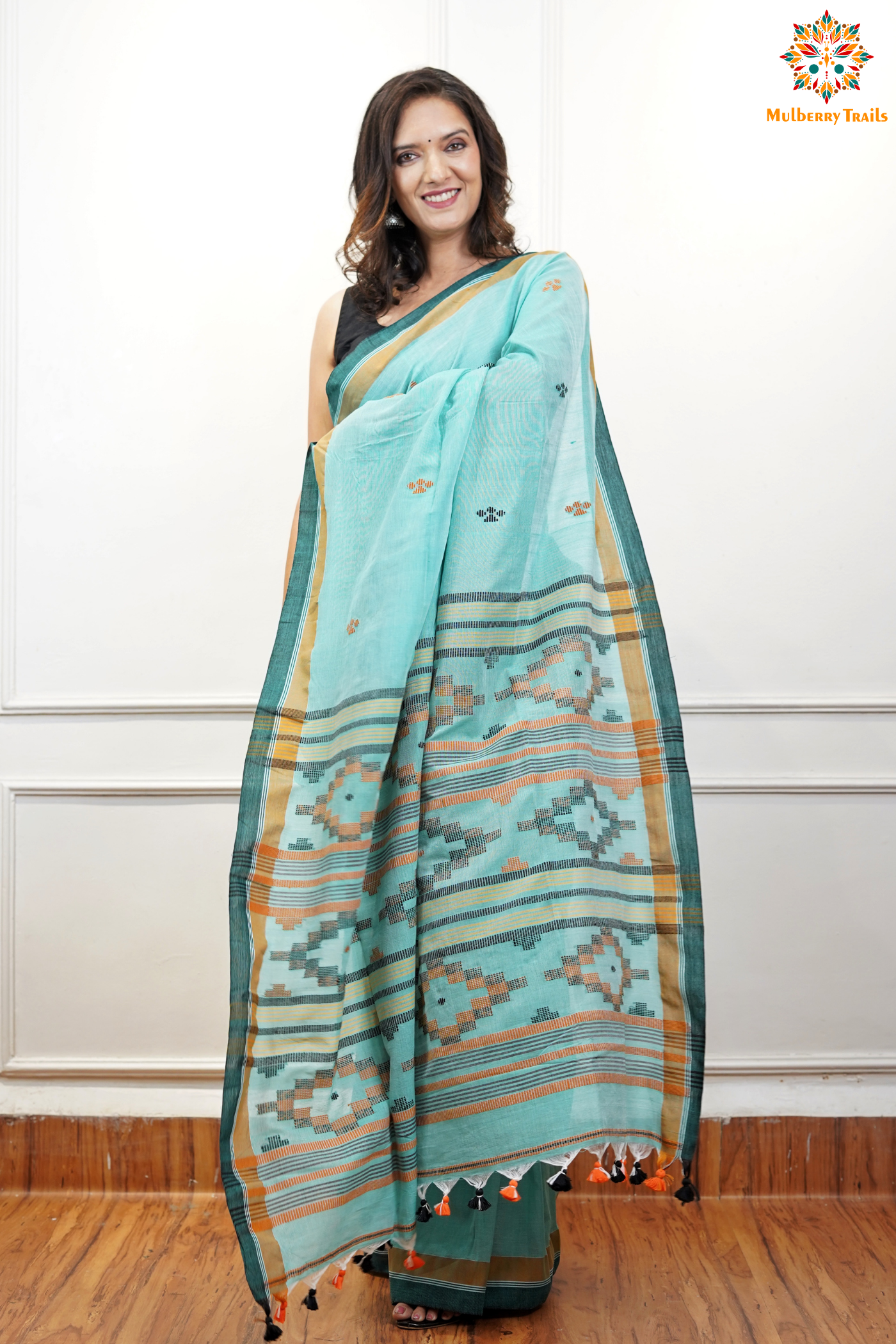 Cotton Handloom Saree
Pure Cotton Saree with for office wear.
Model is wearing cotton saree for office, day outing, casual wear.
Handloom saree, handloom mark, handwoven saree
Luxury Pure cotton Saree
Premium Sarees for office wear. sankranti, govt festivals, formal occassions, army events