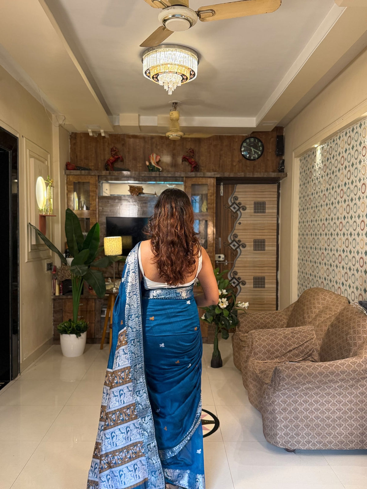 Bishnupadi: Premiun Cotton baluchari Saree_Blue