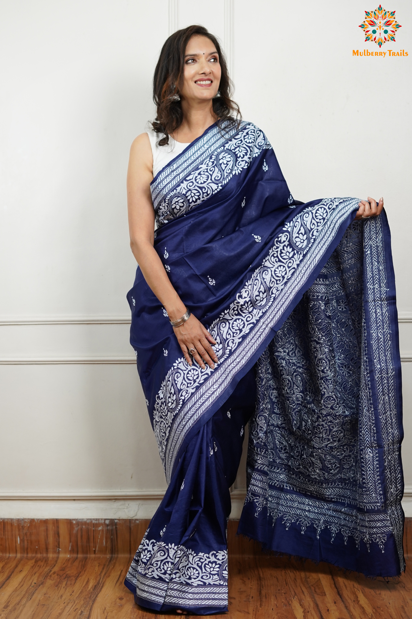 - Kantha Embroidery Saree 
- Pure Silk Saree with Kantha Work 
- Handwoven Silk Saree for Weddings 
- Luxury Kantha Silk Saree 
- Premium Sarees for Festive Occasions 