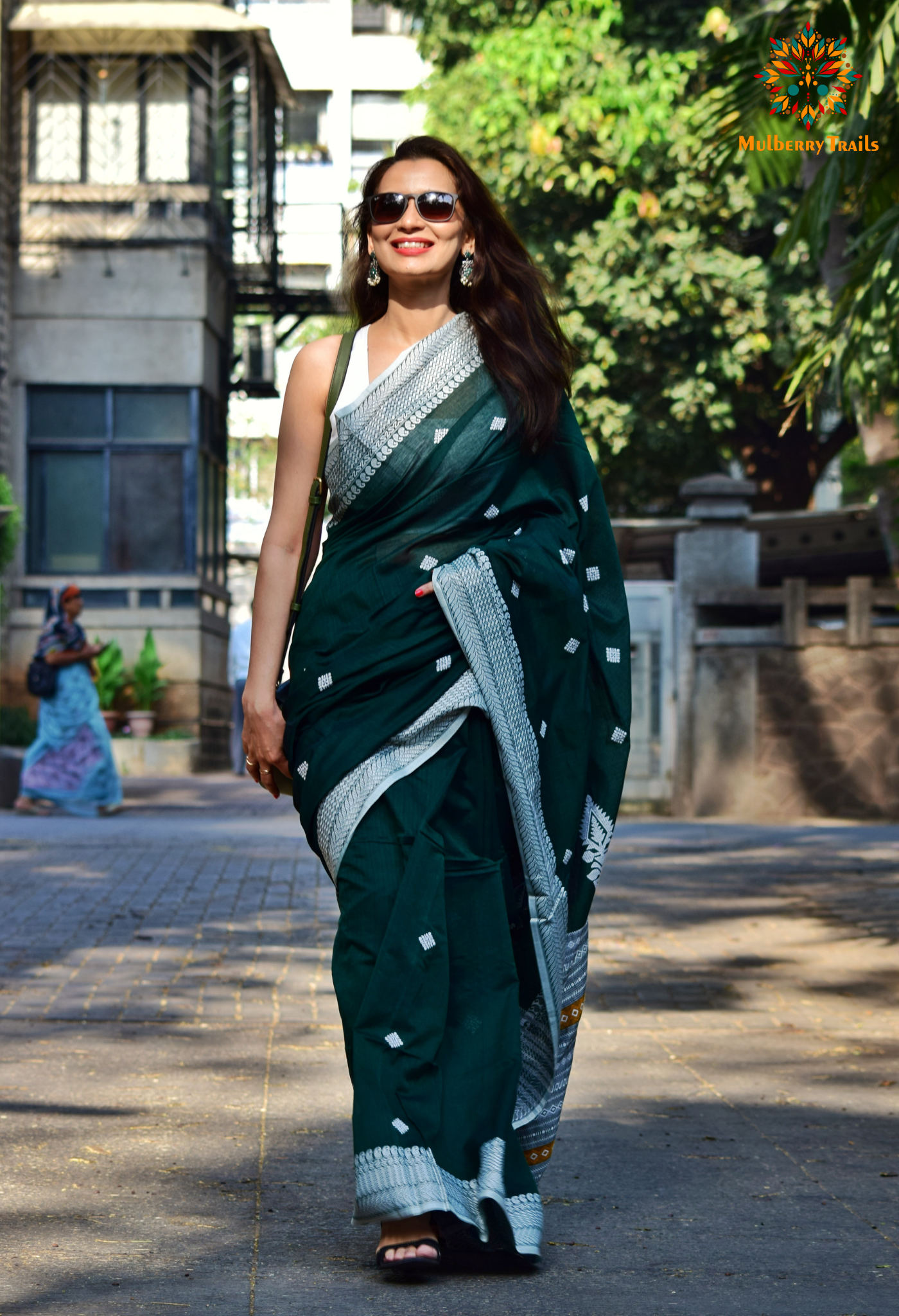 Ahana: Premium Handwoven Cotton Saree - Green