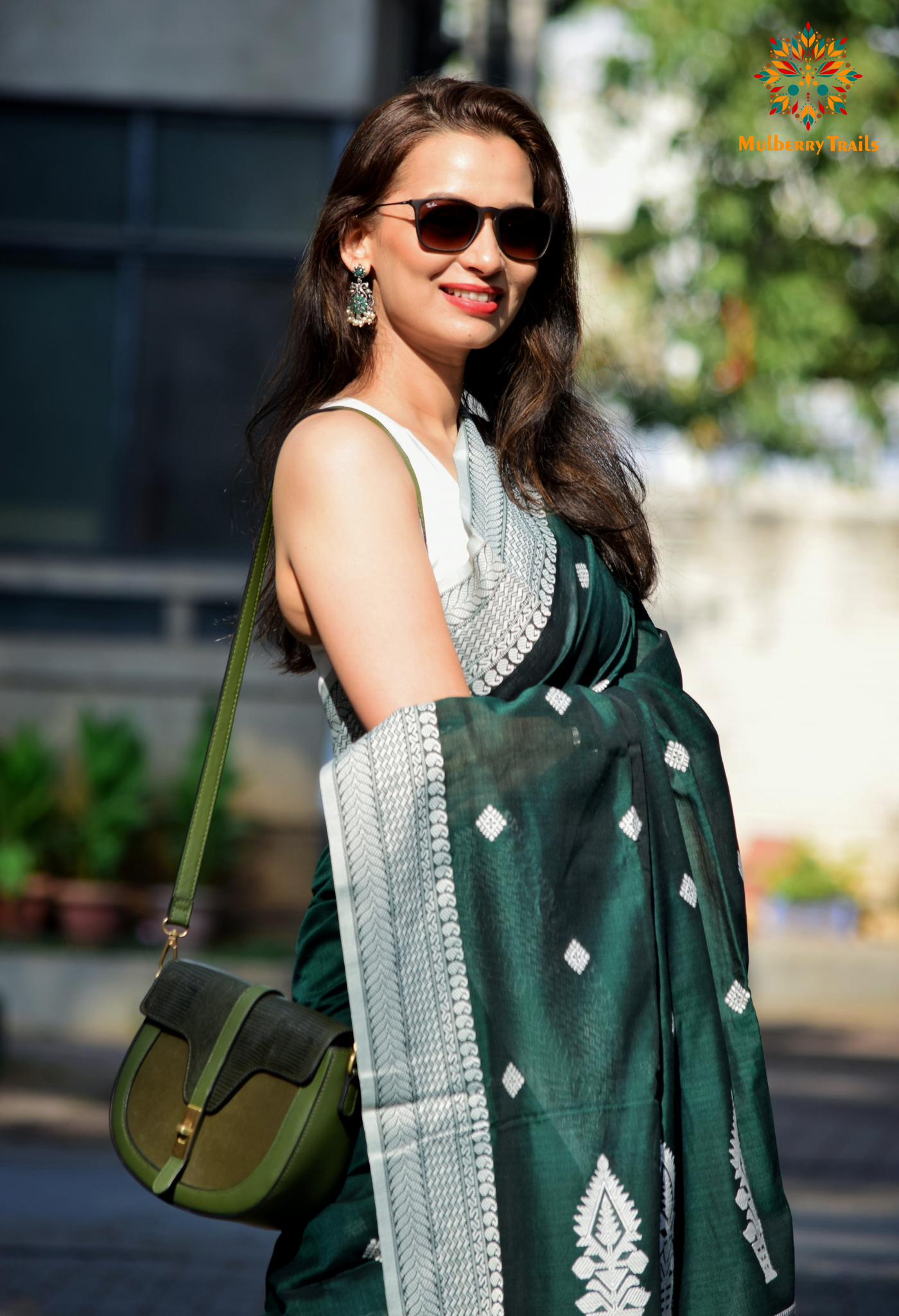 Ahana: Premium Handwoven Cotton Saree - Green