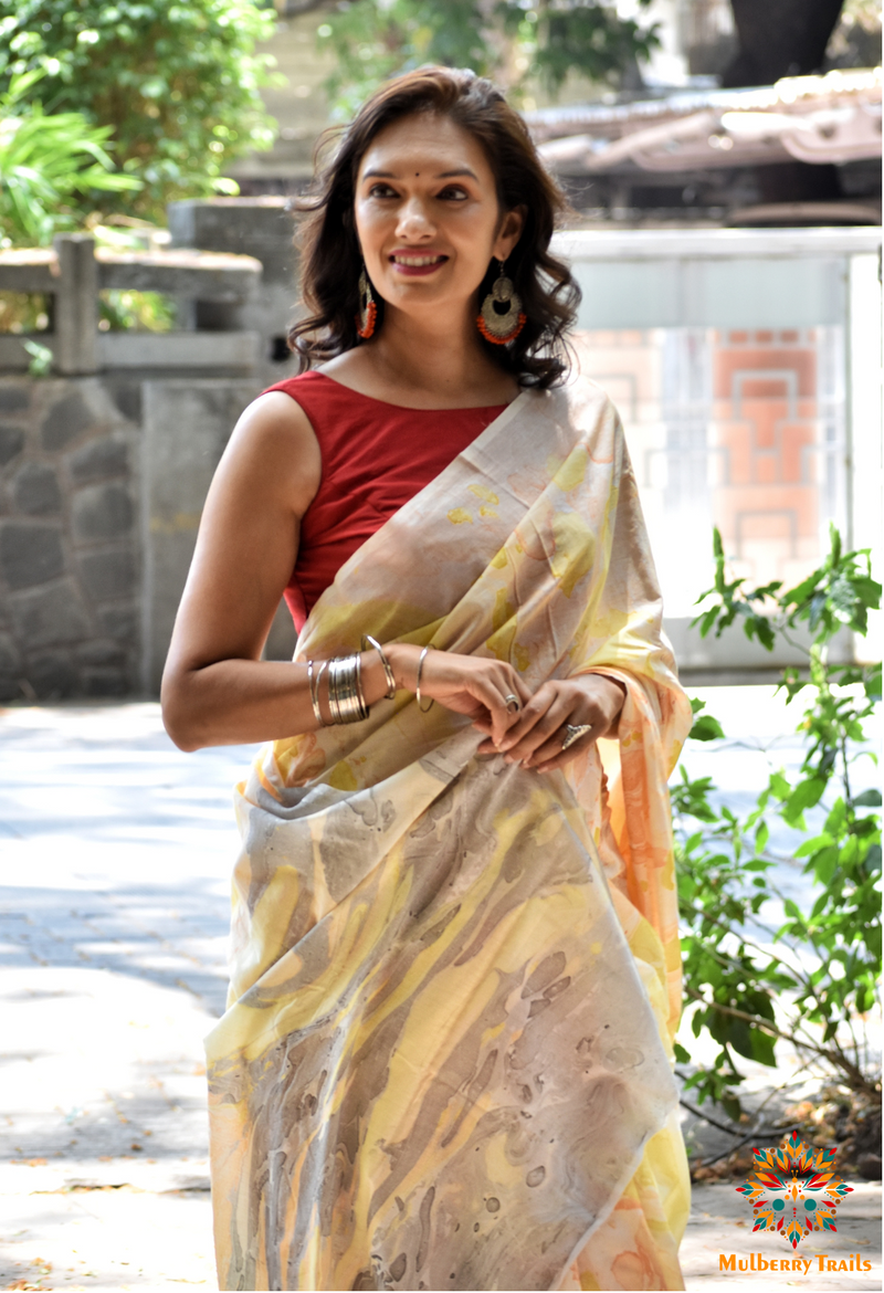 Ravi : Cotton Marble Saree