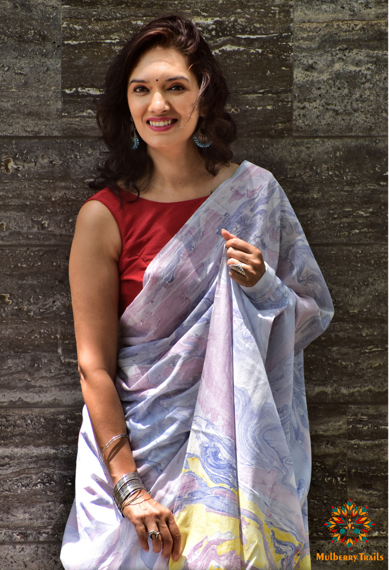 Ravi : Cotton Marble Saree