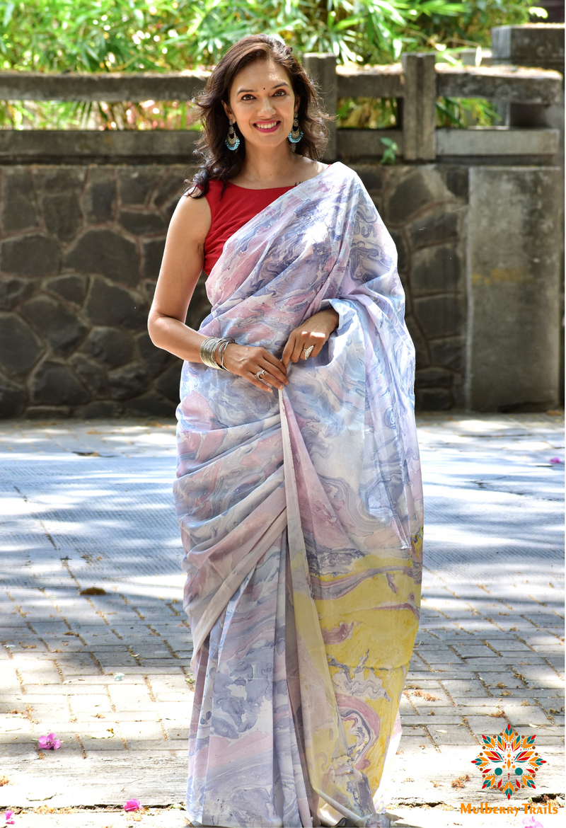 Ravi : Cotton Marble Saree
