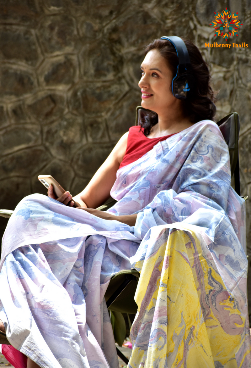 Ravi : Cotton Marble Saree