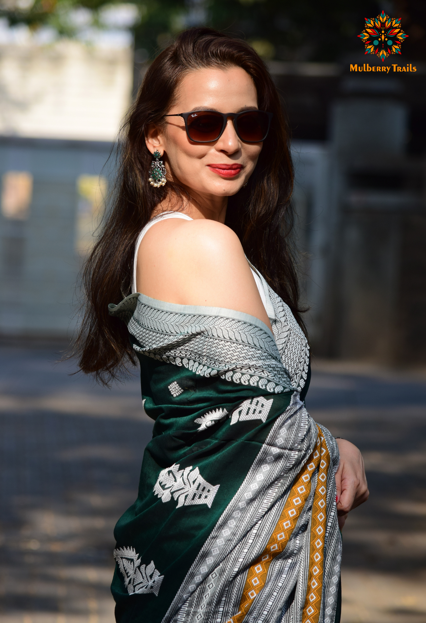 Ahana: Premium Handwoven Cotton Saree - Green