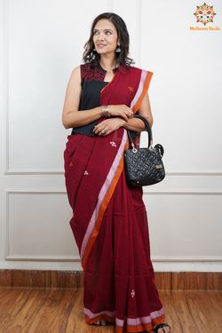 Cotton Handloom Saree
Pure Cotton Saree with for office wear. 
Model is wearing cotton saree for office, day outing, casual wear. 
Handloom saree, handloom mark, handwoven saree
Luxury Pure cotton Saree
Premium Sarees for office wear. sankranti, govt festivals, formal occassions, army events