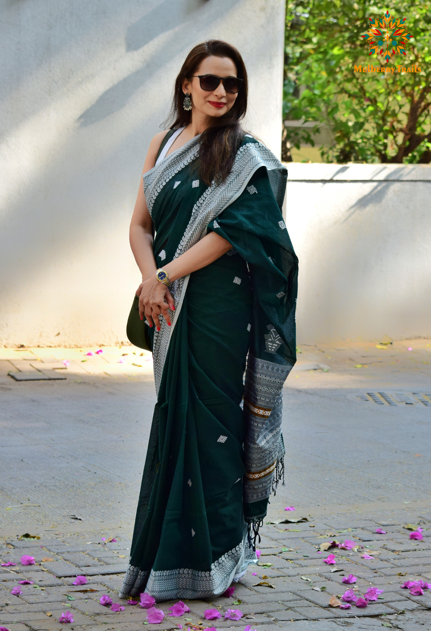 Ahana: Premium Handwoven Cotton Saree - Green