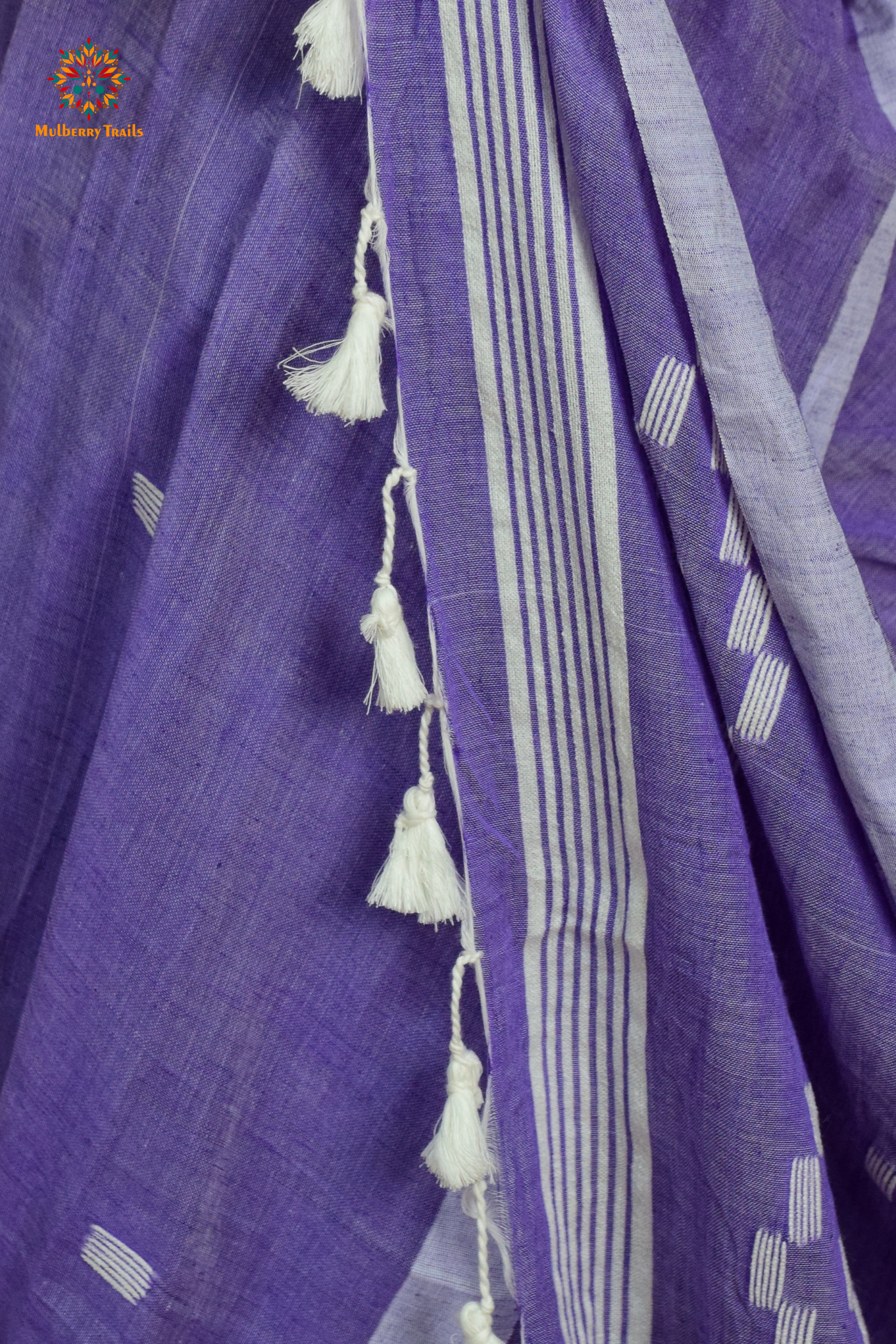 Yami: Flowy Summer Cotton Saree Lavendar