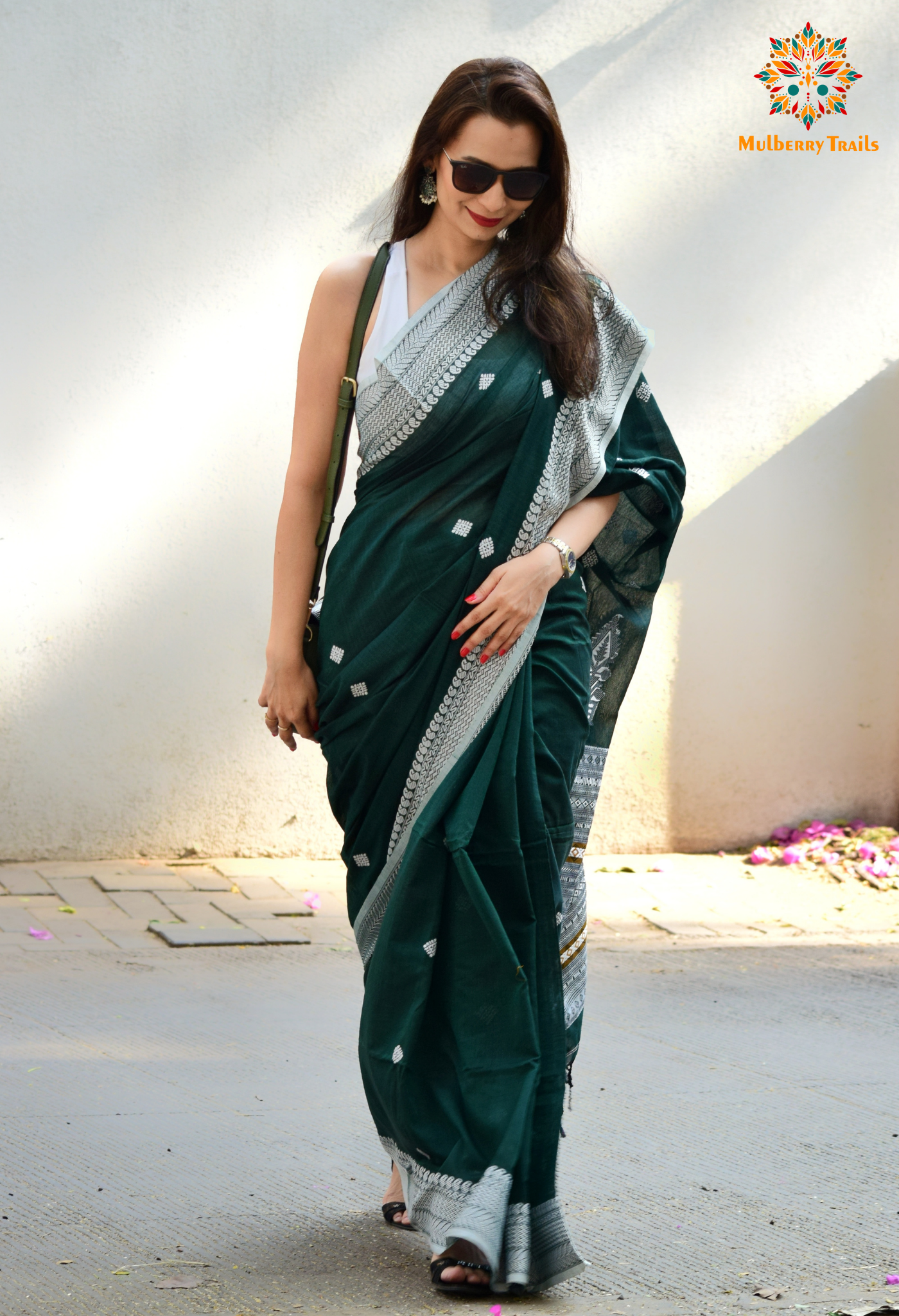 Ahana: Premium Handwoven Cotton Saree - Green