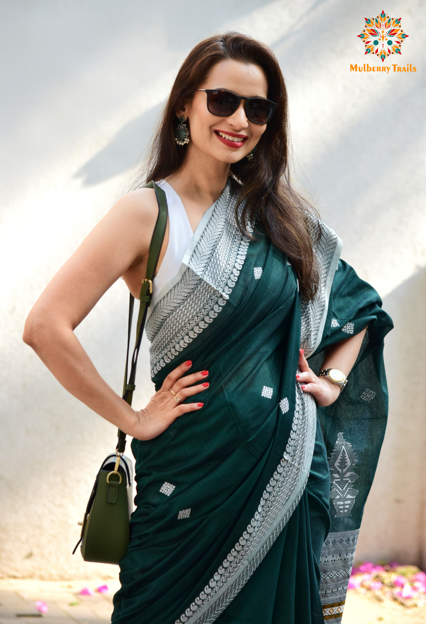 Ahana: Premium Handwoven Cotton Saree - Green