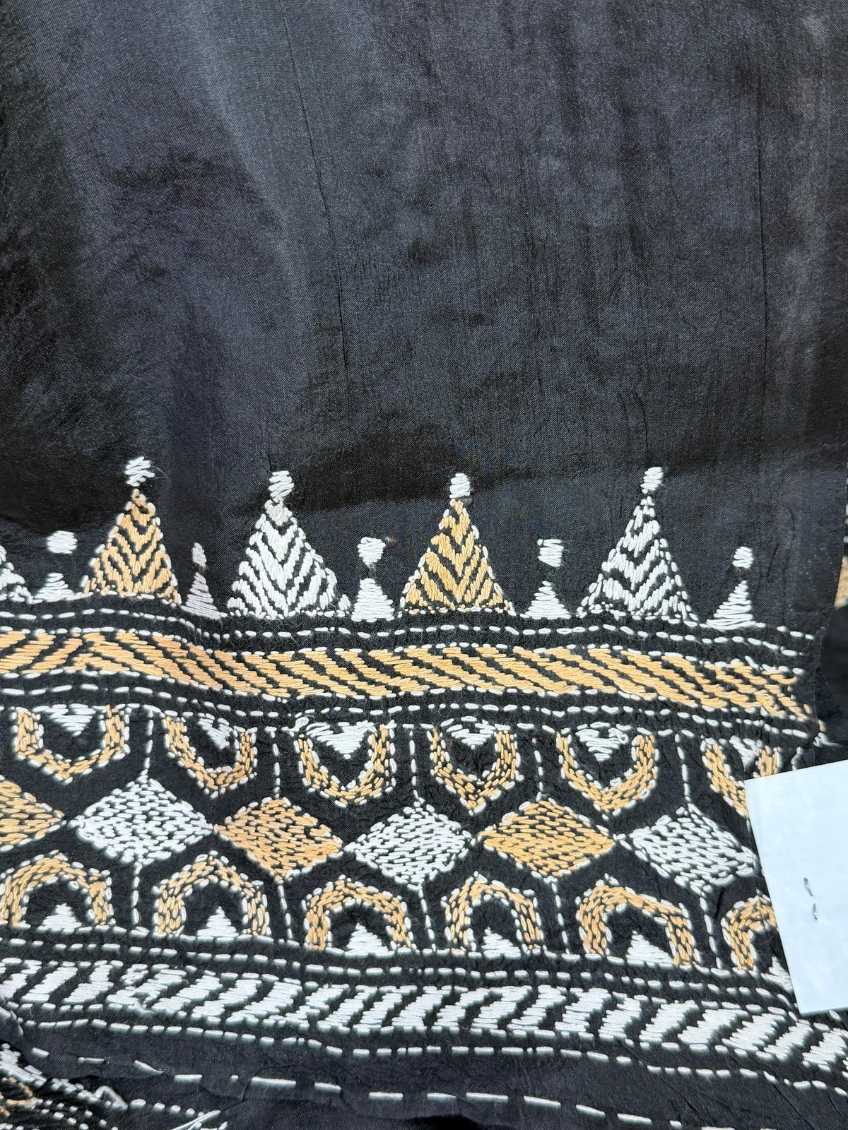 Rima - Bangalore silk saree with kantha embroidery